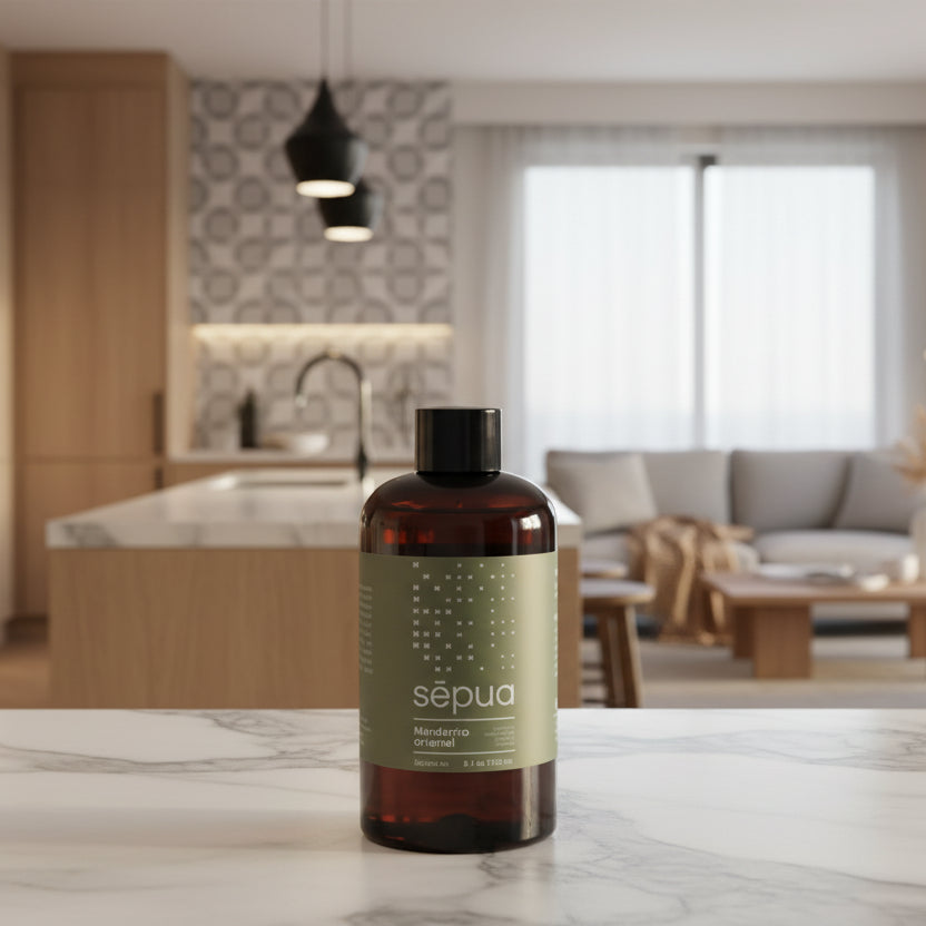 Recarga de Fragancia para Difusor, Mandarino Oriental (125ml) - Notas Cítricas de Yuzu y Mimosa